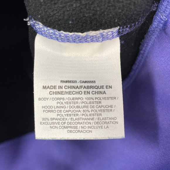 Nike All Time Script Logo Pullover Hooded Sweatshirt Black Purple - Picture 5 of 10